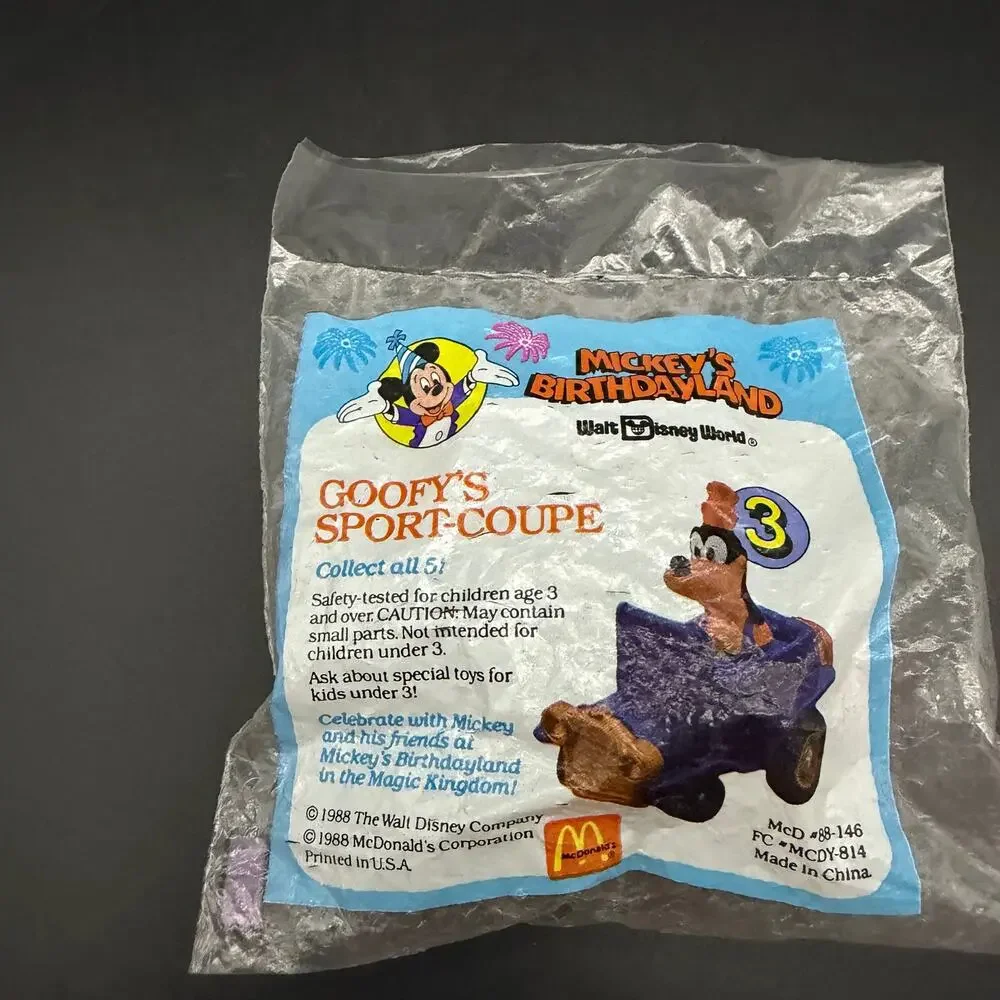 NEW Vintage 1988 Walt Disney Goofy's Sports-Coupe Car Mickey’s Birthdayland